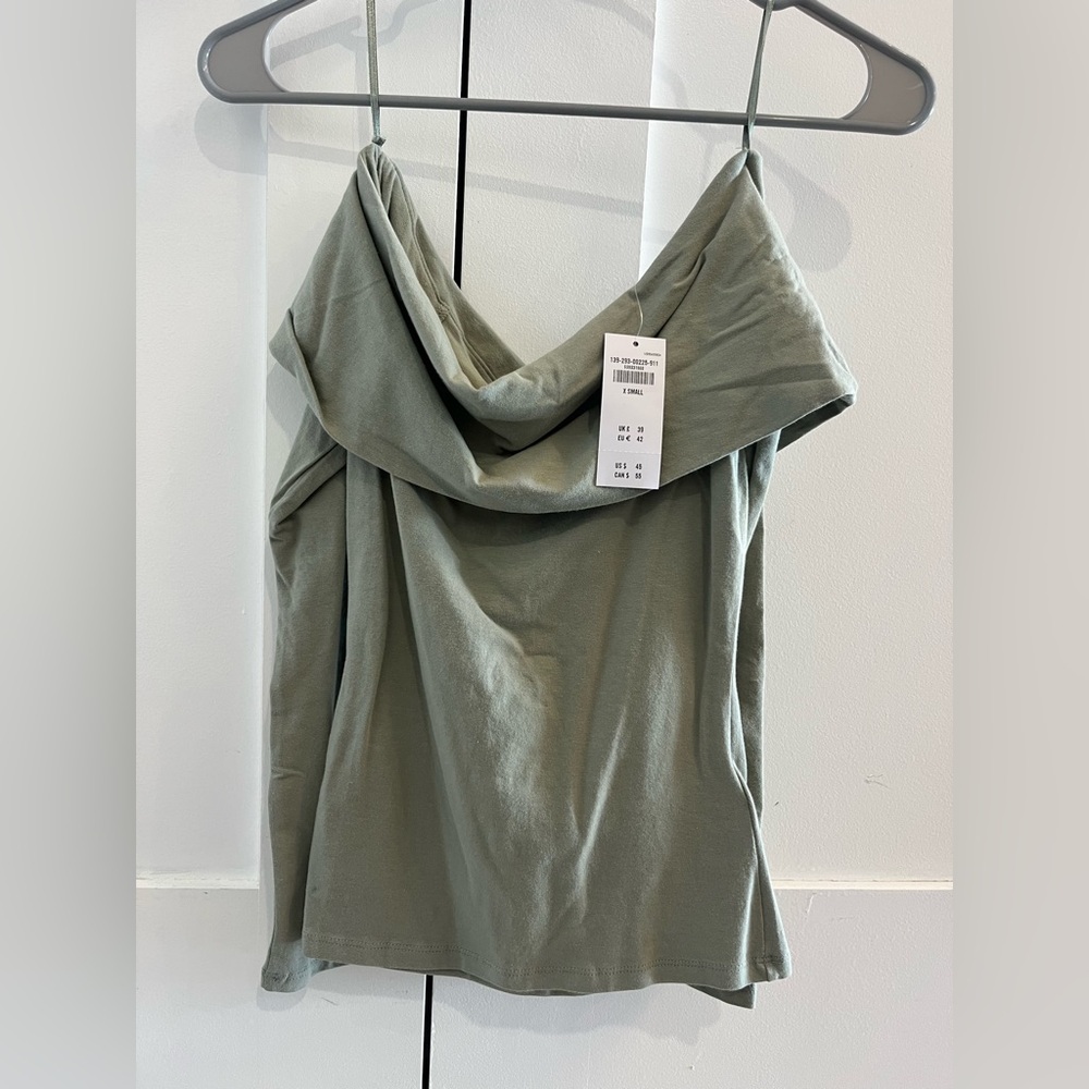 Abercrombie & Fitch Olive Off The Shoulder Top size XS new with tags!